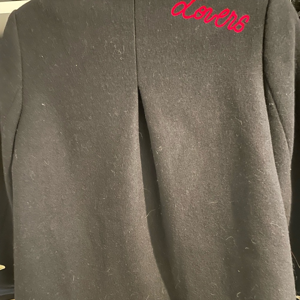 Zara embroidered pea coat size small black - Picture 3 of 5